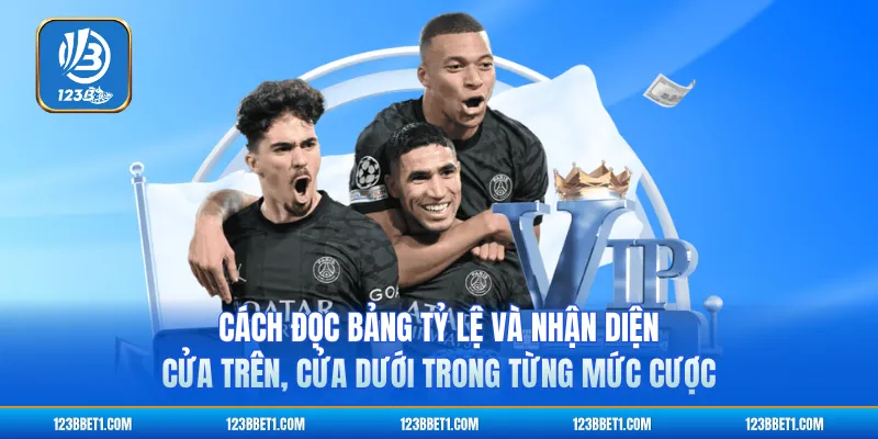 Cách đọc bảng tỷ lệ và nhận diện cửa trên, cửa dưới trong từng mức cược